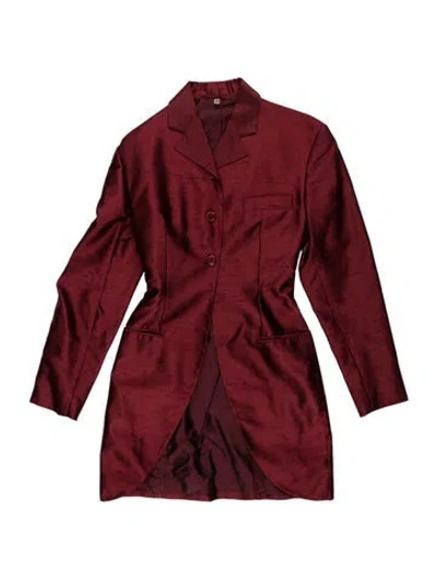 Pre-owned Romeo Gigli Vintage Late 1980's - Early 1990's Coat In Burgundy