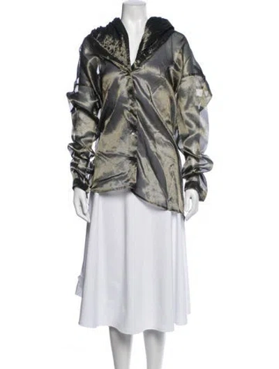 Pre-owned Romeo Gigli Vintage Late 1980's - Early 1990's Jacket In Gold/metallic