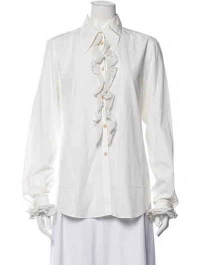 Pre-owned Romeo Gigli Vintage Late 1990's - Early 2000's Blouse In White