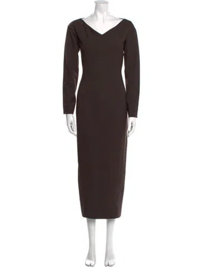 Pre-owned Romeo Gigli Vintage Long Dress In Brown