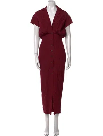 Pre-owned Romeo Gigli Vintage Long Dress In Burgundy
