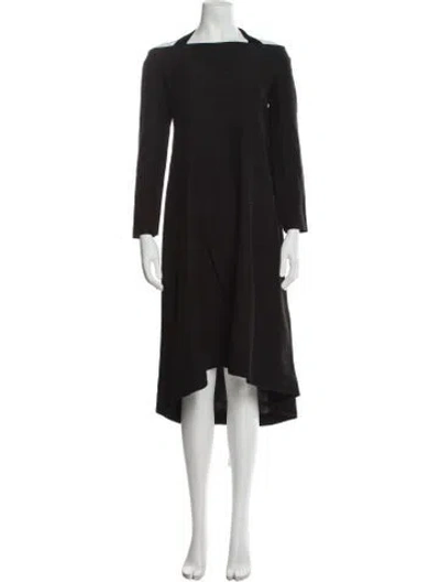 Pre-owned Romeo Gigli Vintage Midi Length Dress In Black