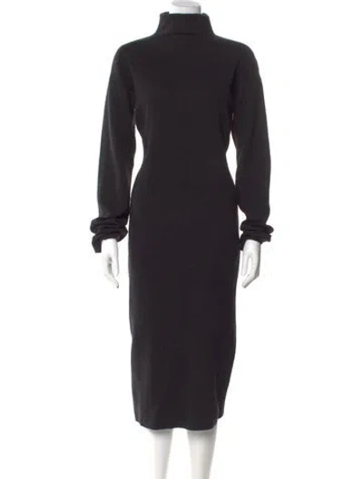 Pre-owned Romeo Gigli Vintage Midi Length Dress In Black