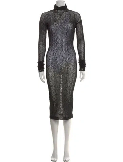 Pre-owned Romeo Gigli Vintage Midi Length Dress In Black