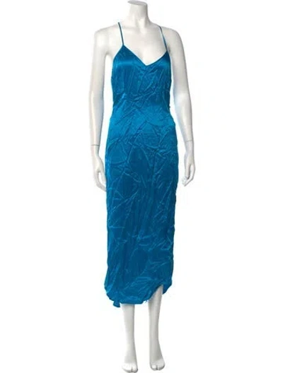 Pre-owned Romeo Gigli Vintage Midi Length Dress In Blue