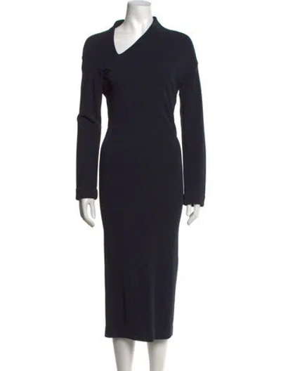 Pre-owned Romeo Gigli Vintage Midi Length Dress In Blue
