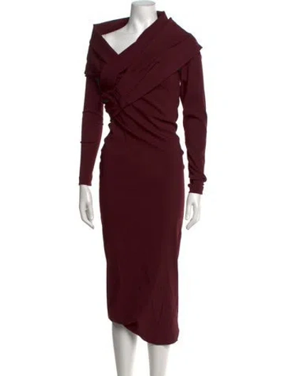 Pre-owned Romeo Gigli Vintage Midi Length Dress In Burgundy