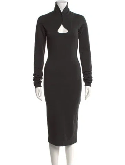 Pre-owned Romeo Gigli Vintage Midi Length Dress In Gray
