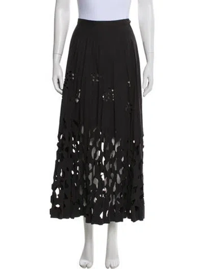 Pre-owned Romeo Gigli Vintage Midi Length Skirt In Black