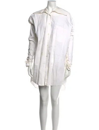 Pre-owned Romeo Gigli Vintage Mini Dress In White