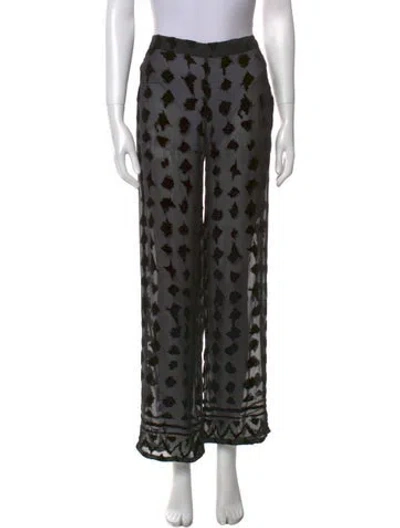 Pre-owned Romeo Gigli Vintage Straight Leg Pants In Black