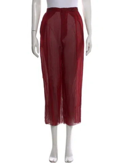 Pre-owned Romeo Gigli Vintage Straight Leg Pants In Red