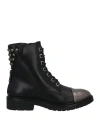 Romeo Gigli Woman Ankle Boots Black Size 10 Textile Fibers In Black