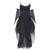 Romeo Gigli Wool Blend Crinkled Dress Sheer Shawl In Black