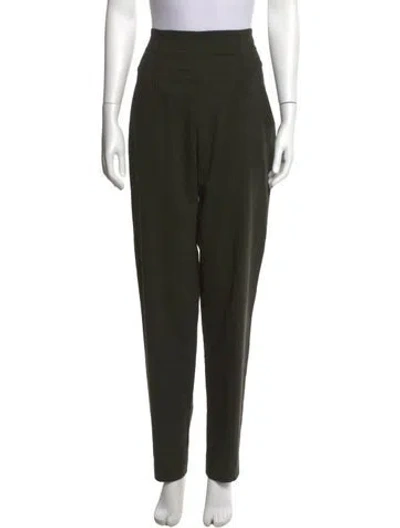 Pre-owned Romeo Gigli Wool Straight Leg Pants In Green