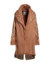 Romeo Gigli X Eggs Woman Coat Camel Size 2 Merino Wool, Virgin Wool, Polyamide In Beige