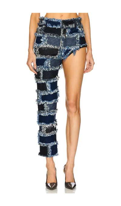 Romeo Hunte Black One Leg Pant