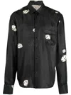 Romeo Hunte Black Bodega Silk Shirt In Black