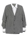Romeo Hunte Layered Cardigan In Gray