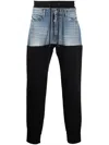 Romeo Hunte Patch-work Track Trousers In Blue