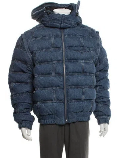 Pre-owned Romeo Hunte Puffer Coat In Blue