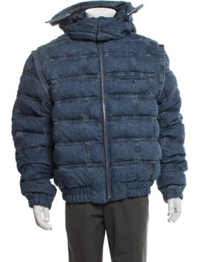 Pre-owned Romeo Hunte Puffer Coat In Blue