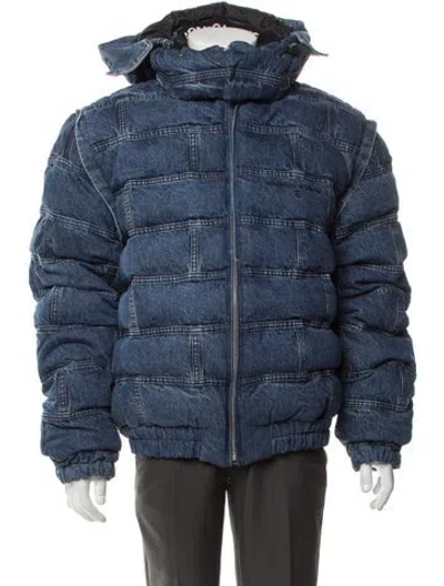 Pre-owned Romeo Hunte Puffer Coat In Blue
