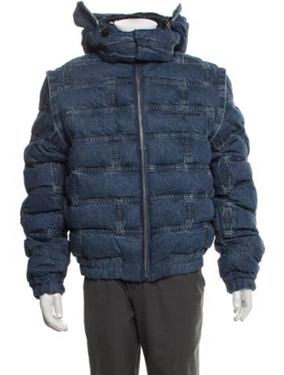 Pre-owned Romeo Hunte Puffer Coat In Blue