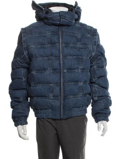 Pre-owned Romeo Hunte Puffer Coat In Blue