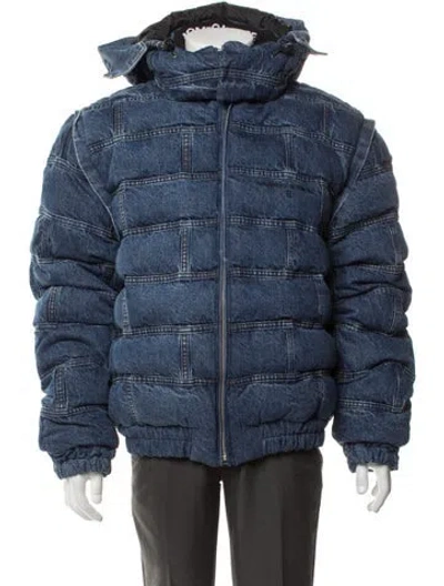 Pre-owned Romeo Hunte Puffer Coat In Blue