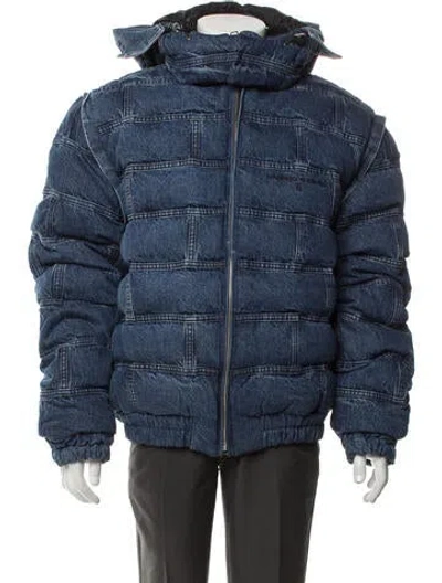 Pre-owned Romeo Hunte Puffer Coat In Blue
