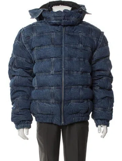 Pre-owned Romeo Hunte Puffer Coat In Blue