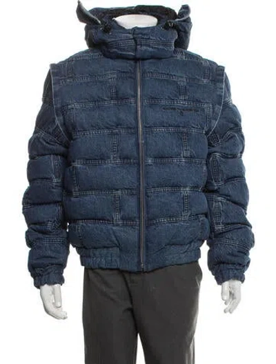 Pre-owned Romeo Hunte Puffer Coat In Blue