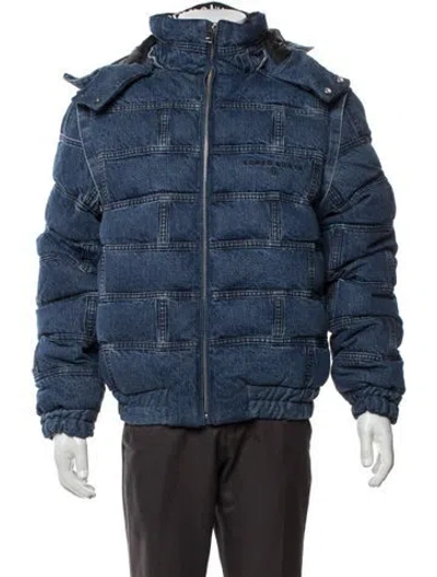 Pre-owned Romeo Hunte Puffer Coat In Blue