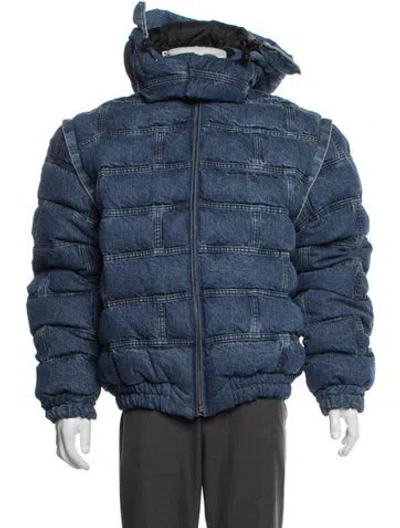 Pre-owned Romeo Hunte Puffer Coat In Blue