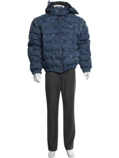 Pre-owned Romeo Hunte Puffer Coat In Blue