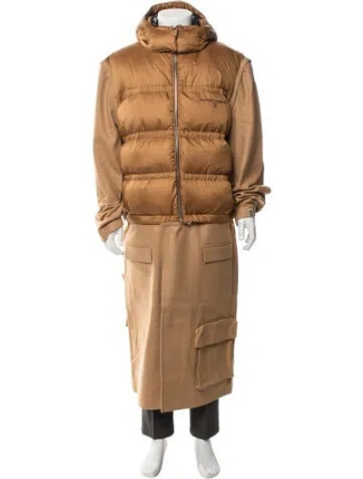 Pre-owned Romeo Hunte Puffer Coat In Brown