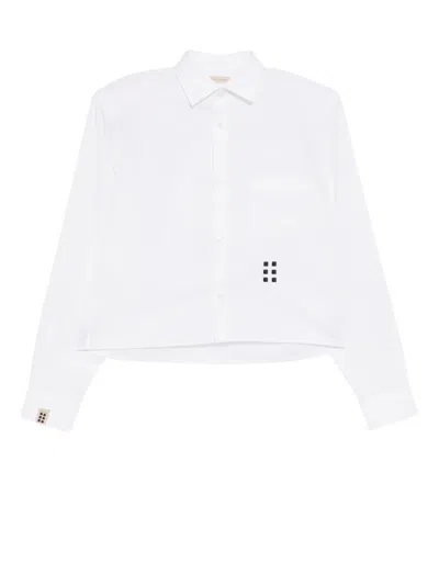 Romeo Hunte Six-blocks Cropped Shirt In White