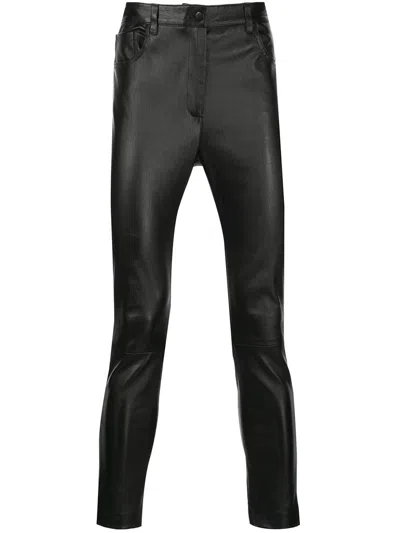 Romeo Hunte Slim-fit Leather Trousers In Black