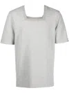 Romeo Hunte Terry Square-neck T-shirt In Grey