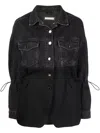 Romeo Hunte The Bond St. Denim-panel Jacket In Schwarz