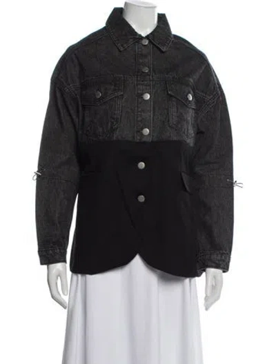 Pre-owned Romeo Hunte Wool Denim Jacket W/ Tags In Black