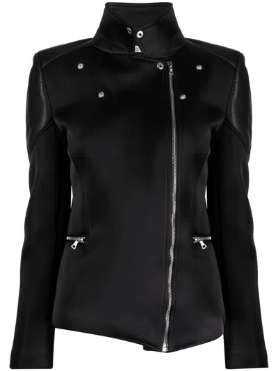 Romeo Hunte Zip-up Leather Jacket In Black