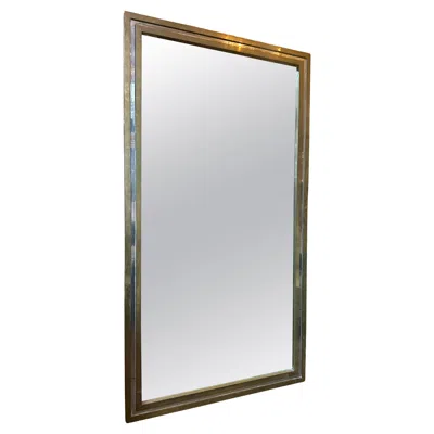 Pre-owned Romeo Rega A Brass And Chrome Italian Mirror By  In Gray