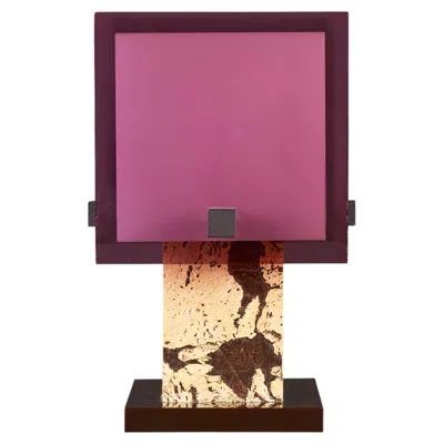 Pre-owned Romeo Rega A Large 20th Century Italian Cork And Purple Lucite Lamp By