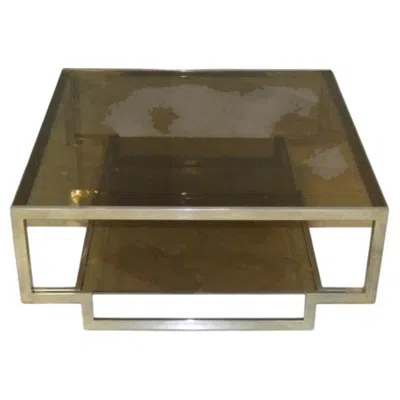 Pre-owned Romeo Rega Amber Glass Coffee Table By , Italy, 1970s In Brown