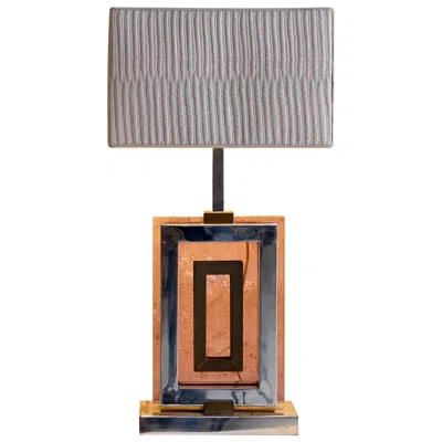 Pre-owned Romeo Rega Ametista Table Lamp By , Chrome & Light Purple, Italy, 1970