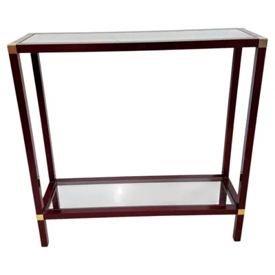 Pre-owned Romeo Rega An Italian 60's Console Table In Brass And Lacquer By  In Black
