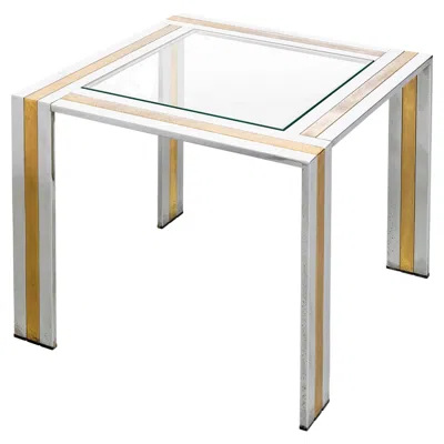Pre-owned Romeo Rega , Brass And Steel Coffee Table In Sand