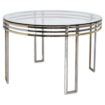 Pre-owned Romeo Rega Brass And Steel Table, , 1970s In Gray